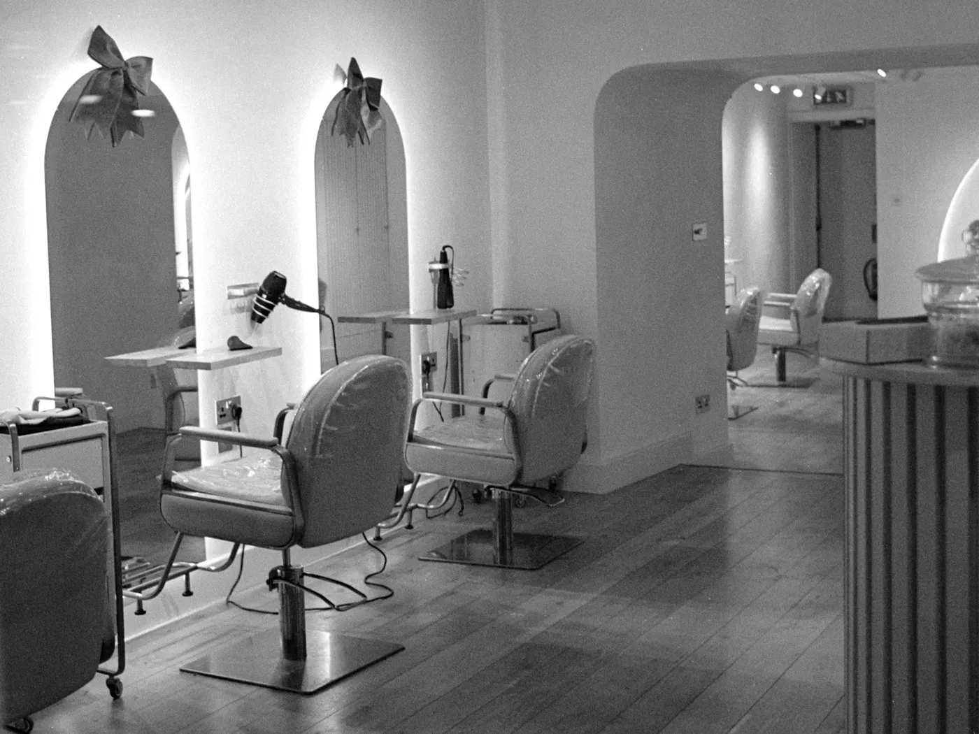 A calm salon interior